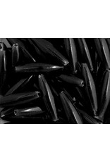 Spaghetti Beads 19x6mm Opaque Black x200