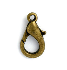 Lobster Clasp 18mm Antique Brass x25 NF