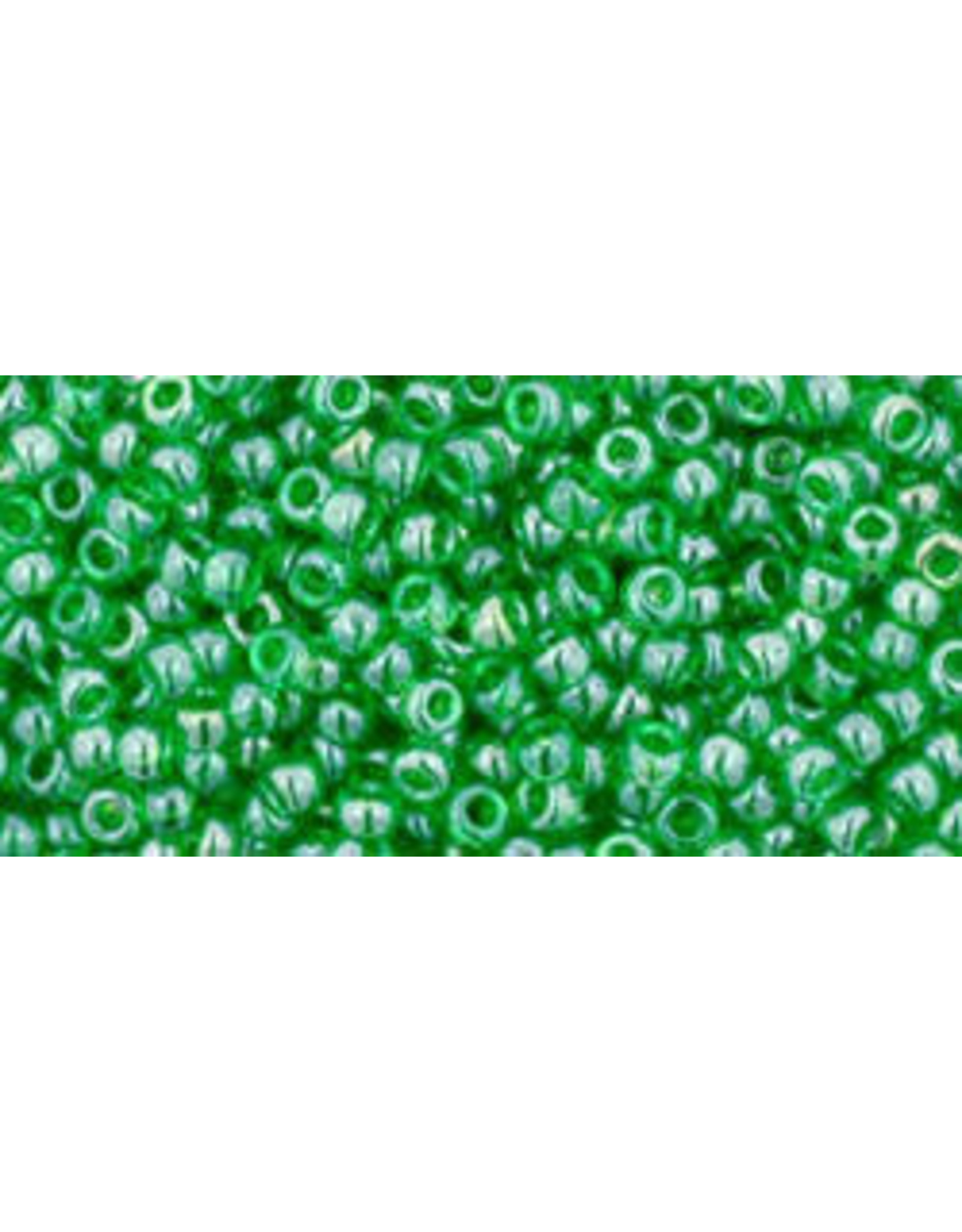 Toho 108 11  Round 6g Transparent Peridot Green Lustre