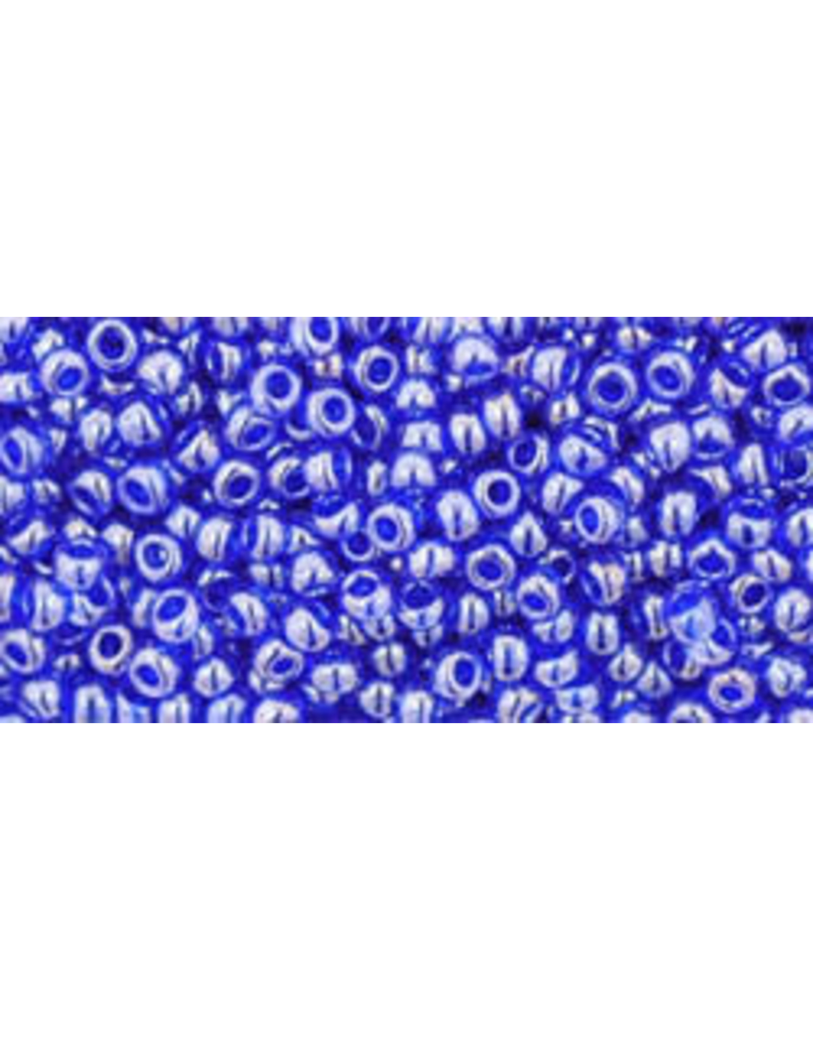 Toho 116 11  Round 6g Transparent  Cobalt Blue Lustre