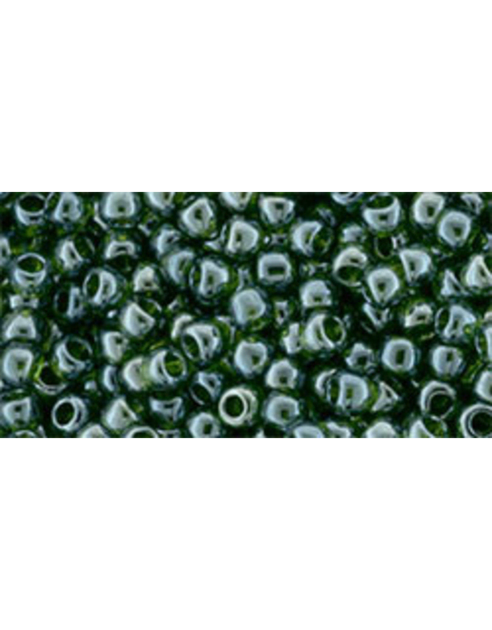 Toho 119 11  Round 6g Transparent Olive Green Lustre