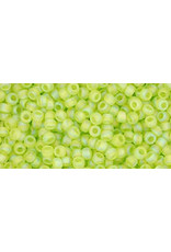 Toho 164f 11  Round 6g Transparent  Lime Green AB Matte