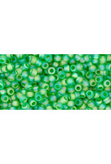 Toho 167f 11  Round 6g Transparent Peridot Green AB Matte