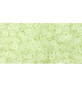 Toho 15fB 11  Round 40g Transparent  Citrus Spritz Green Matte