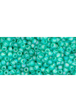 Toho 164bfB 11  Round 40g Transparent Dark Peridot Green AB Matte