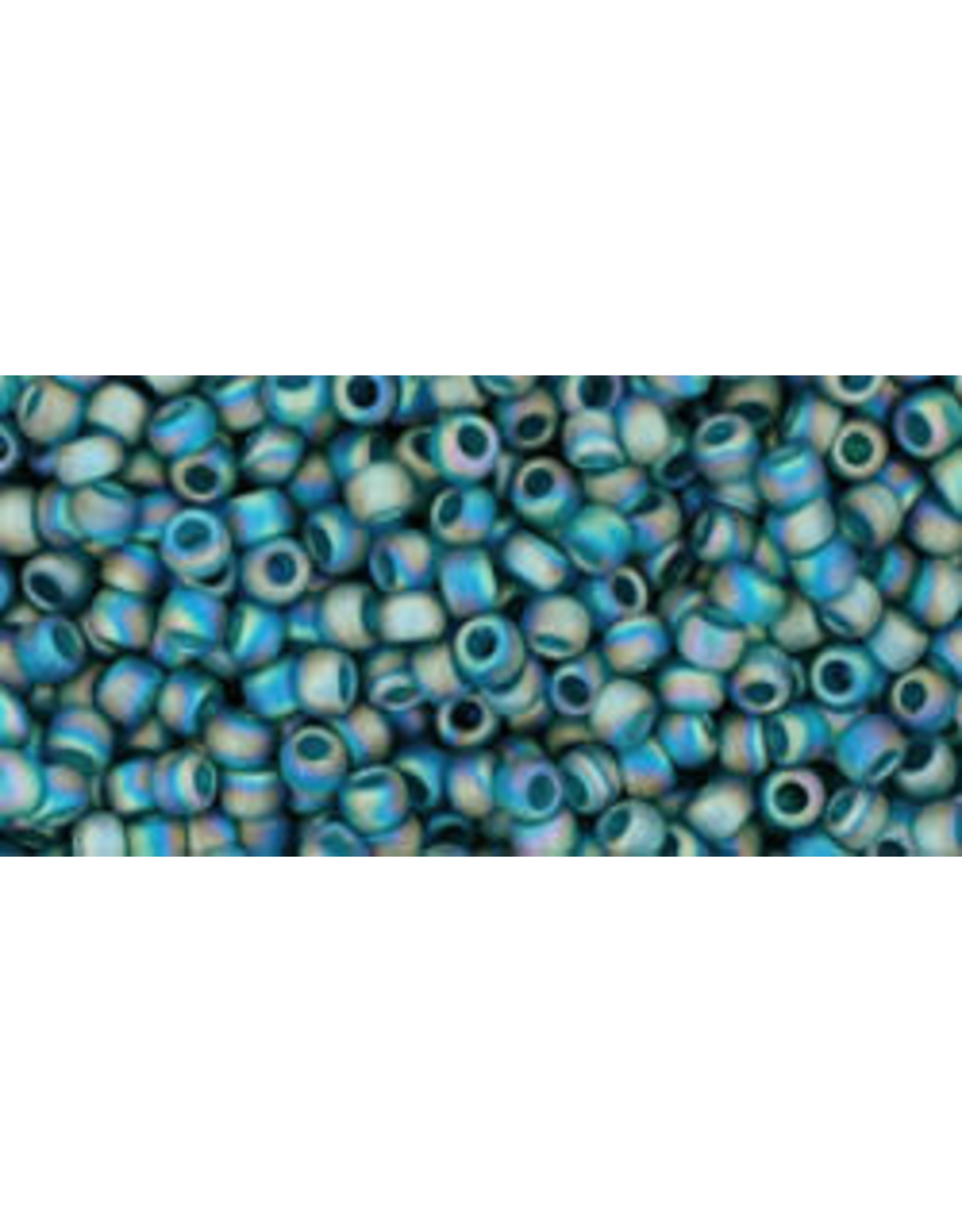 Toho 167bdfB 11  Round 40g Transparent Teal Green AB Matte