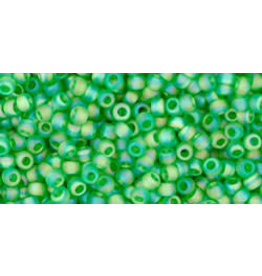 Toho 167fB 11  Round 40g Transparent Peridot Green AB Matte