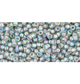 Toho 176 11  Round 6g Transparent Black Diamond Grey AB