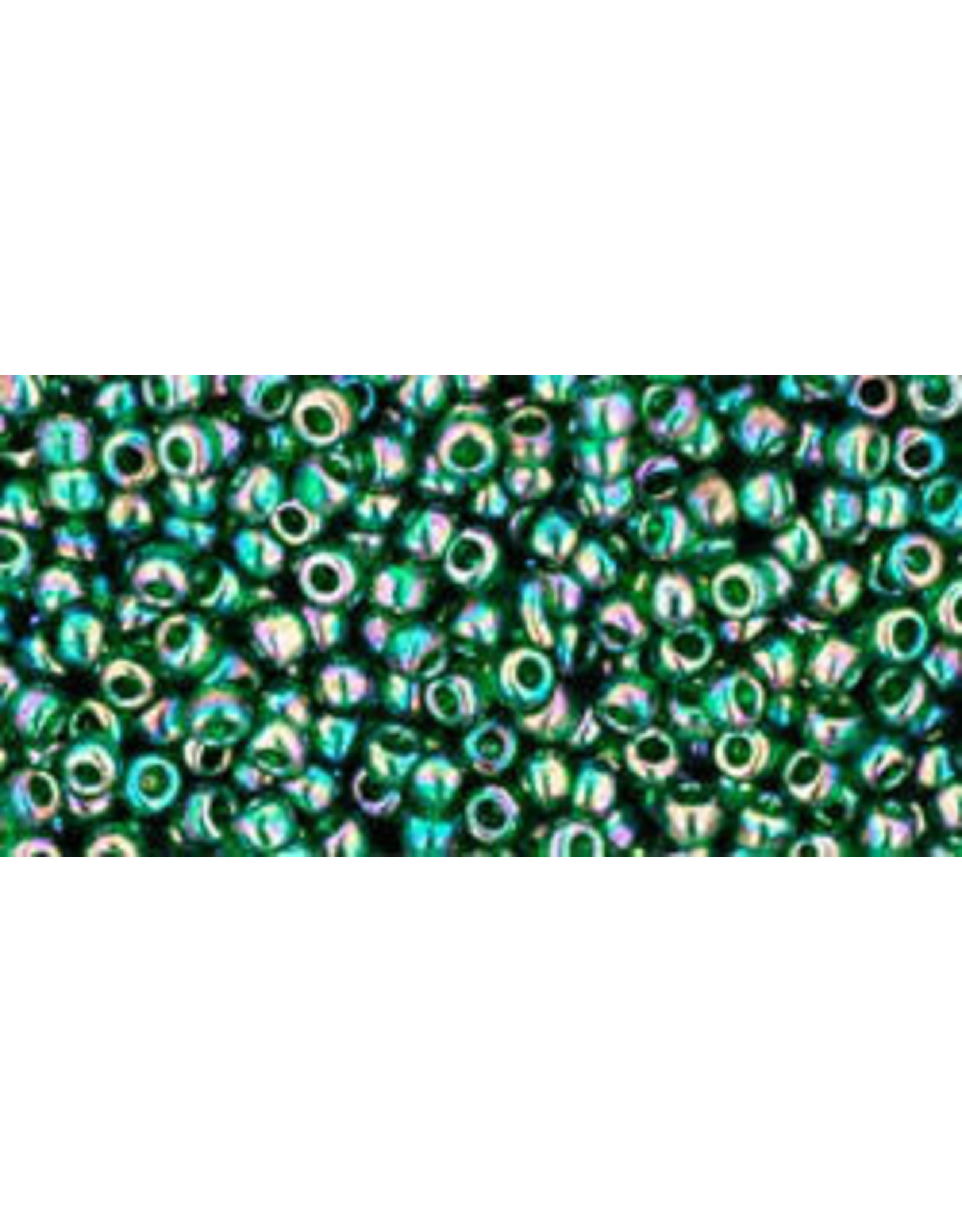 Toho 179 11  Round 6g Transparent Emerald Green AB