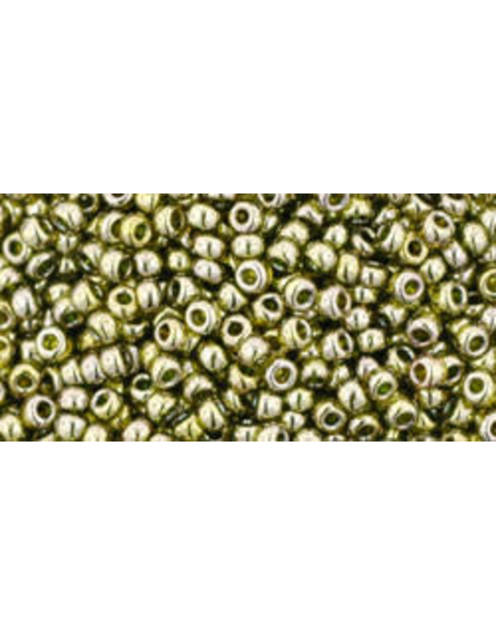 Toho 457B 11  Round 40g  Transparent Green Tea Lustre