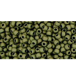 Toho 617 11  Round 6g Opaque Dark Olive Green Matte