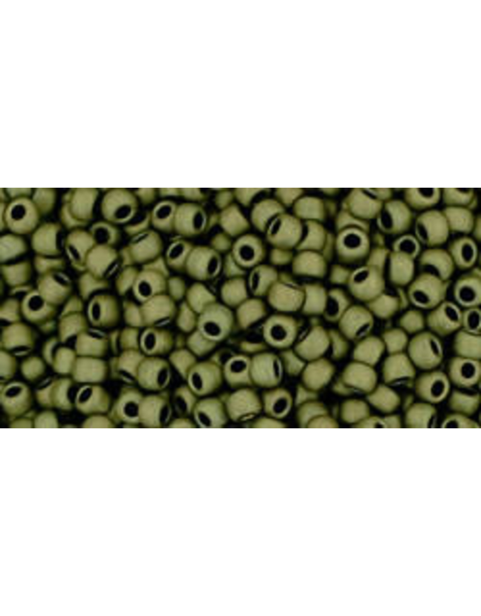 Toho 617 11  Round 6g Opaque Dark Olive Green Matte