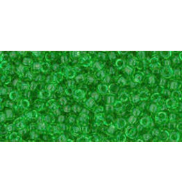 Toho 7 11  Round 6g Transparent Peridot Green