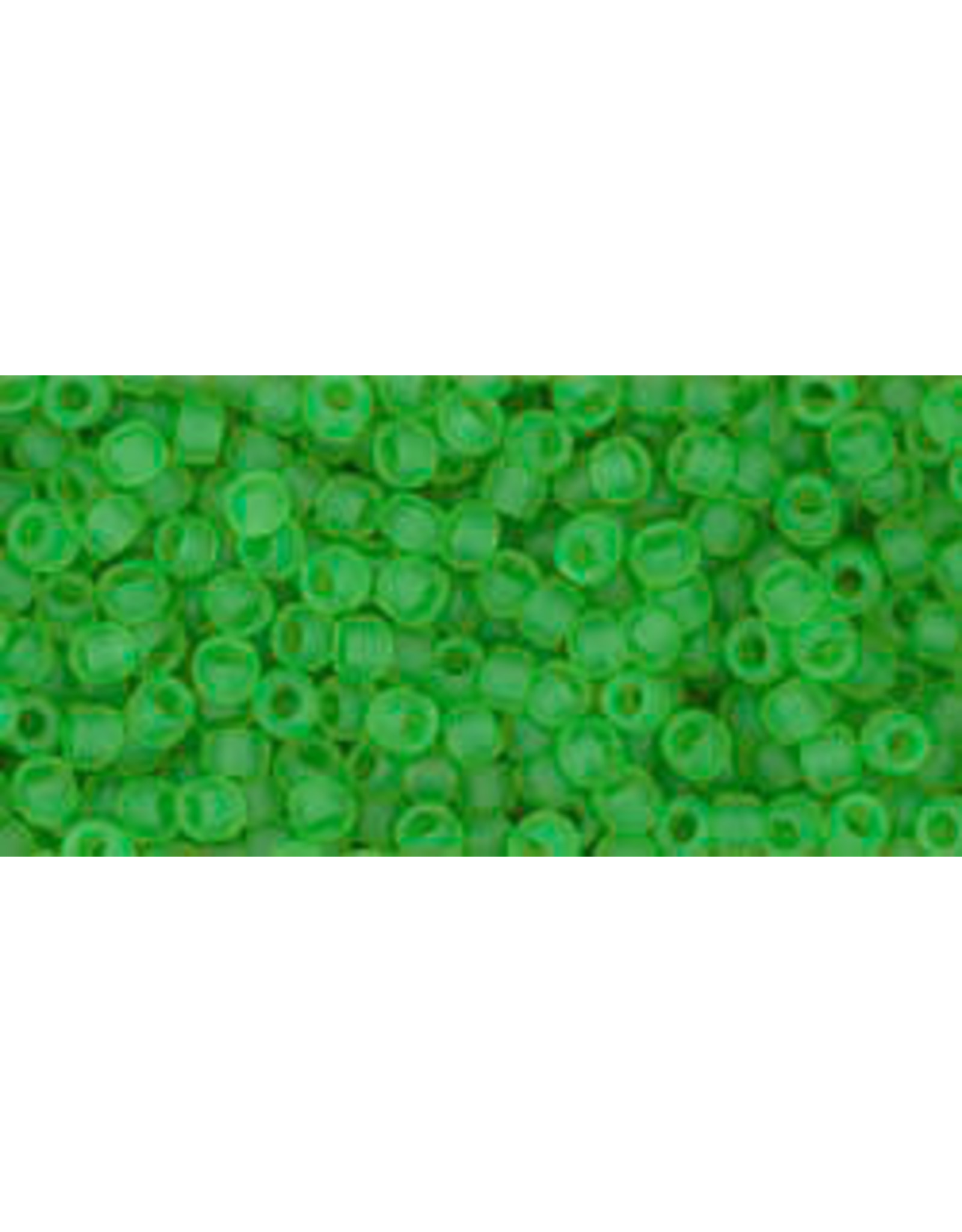 Toho 7f 11  Round 6g Transparent Peridot Green Matte