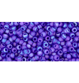 Toho 87f 11  Round 6g Transparent Dark Sapphire AB Matte