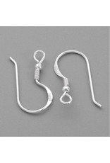 Ear Wire 18x9mm Sterling Silver 1 Pair