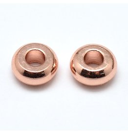 Spacer Bead 4x1.5mm Rose Gold x100