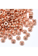 Spacer Bead 4x1.5mm Rose Gold x100