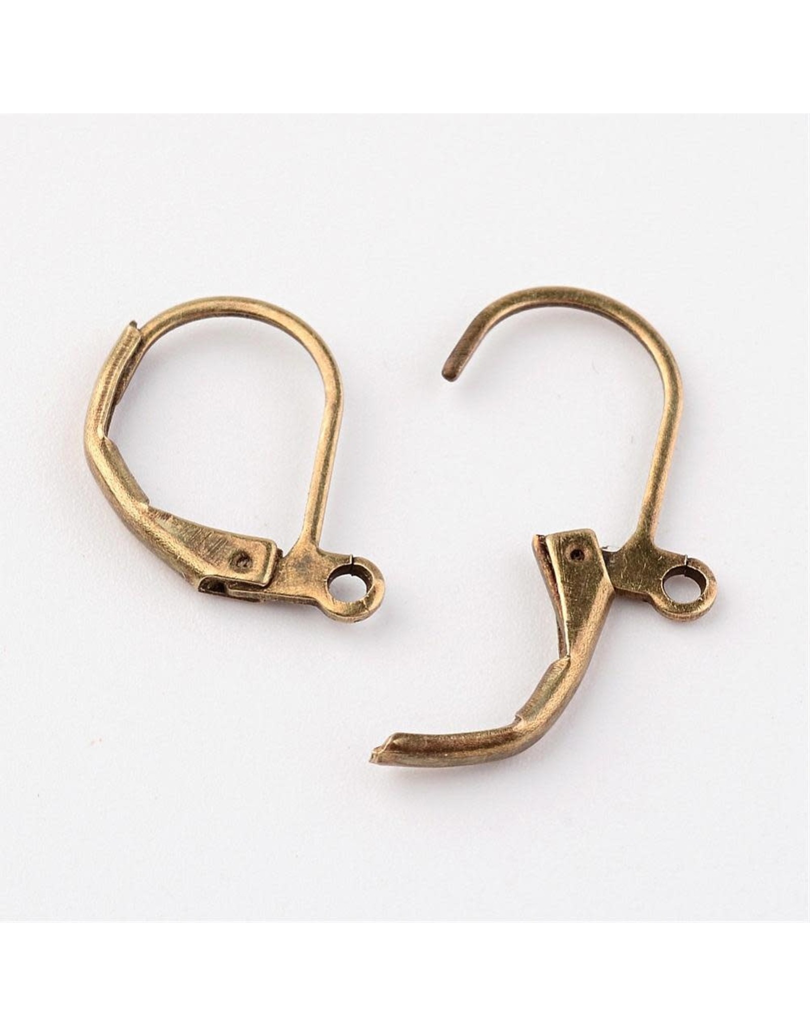Ear Wire 10x15mm Lever Back Antique Brass x10