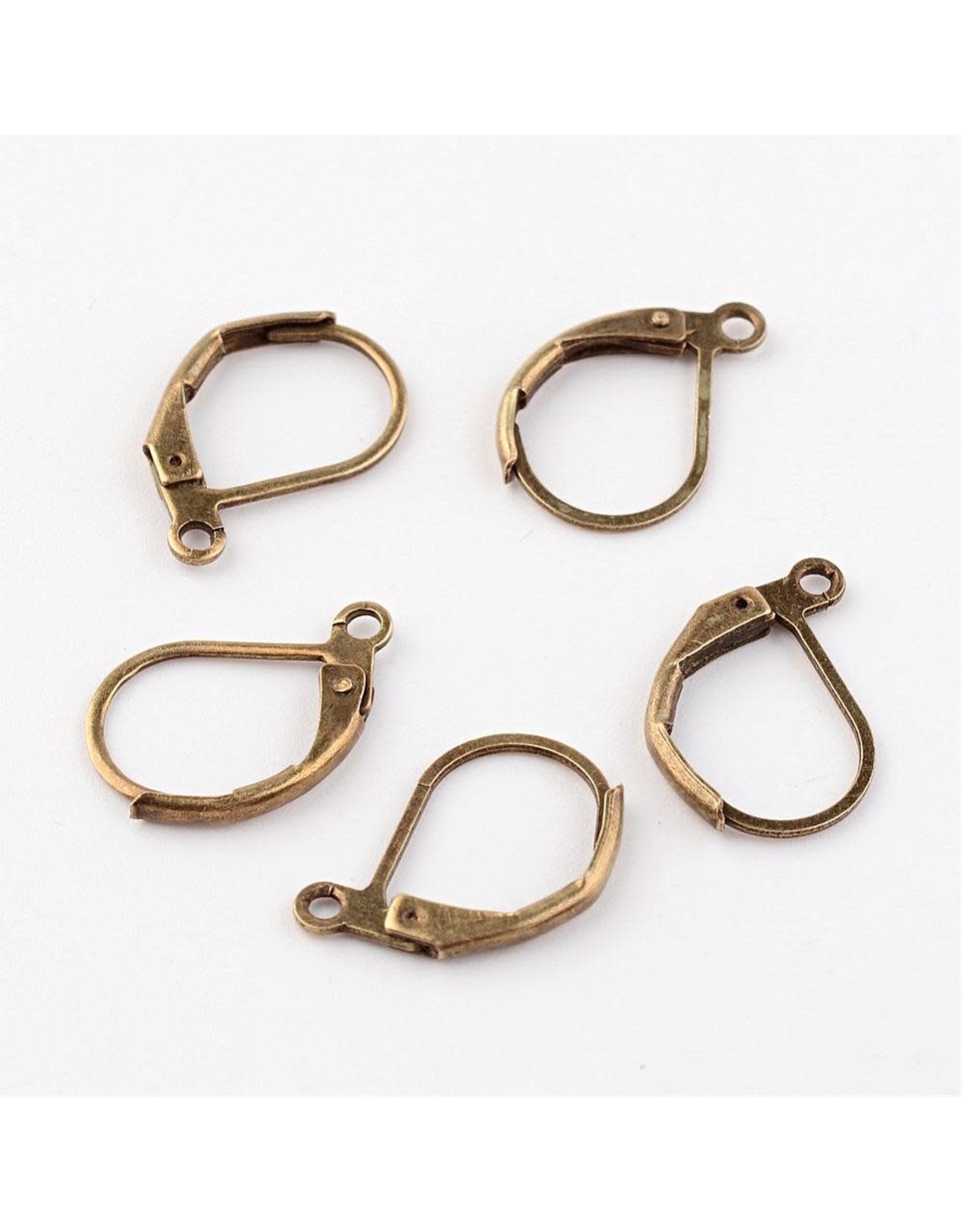 Ear Wire 10x15mm Lever Back Antique Brass x10