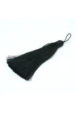 Jet Black Tassel 105x11mm