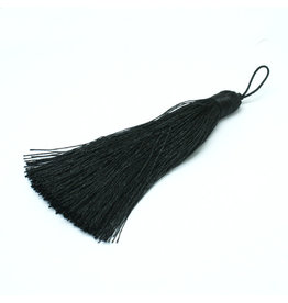 Jet Black Tassel 105x11mm