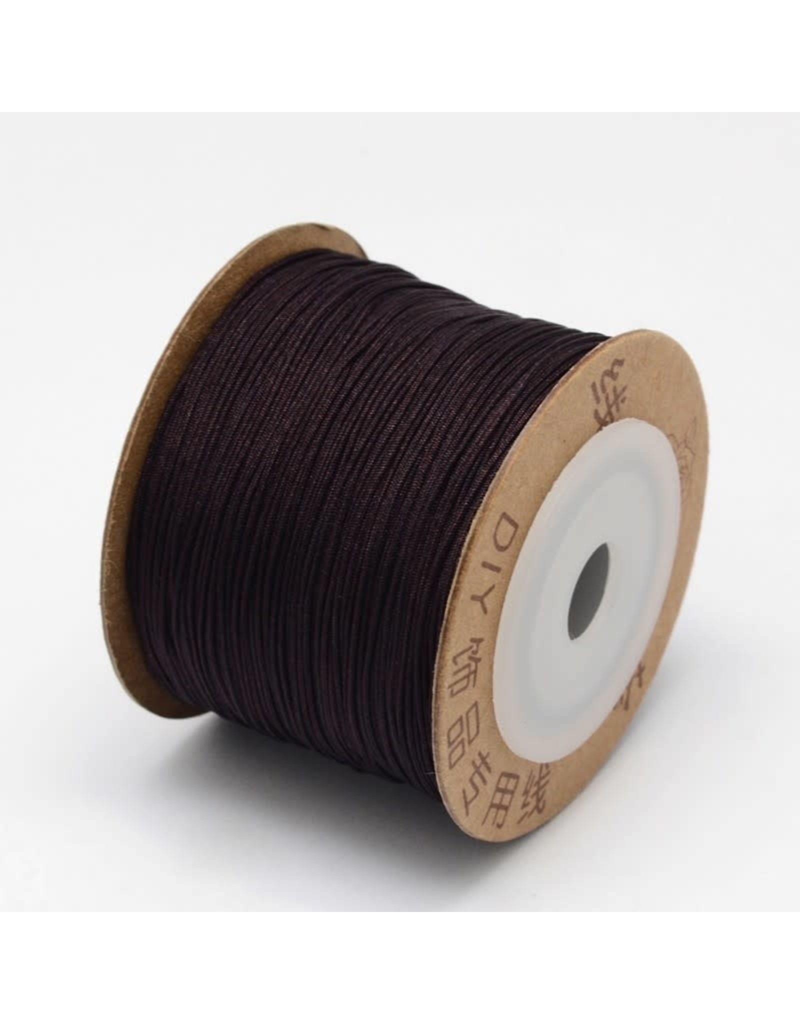 Chinese Knotting Cord .8mm Dark Coconut Brown x100m