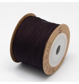 Chinese Knotting Cord .8mm Dark Coconut Brown x100m