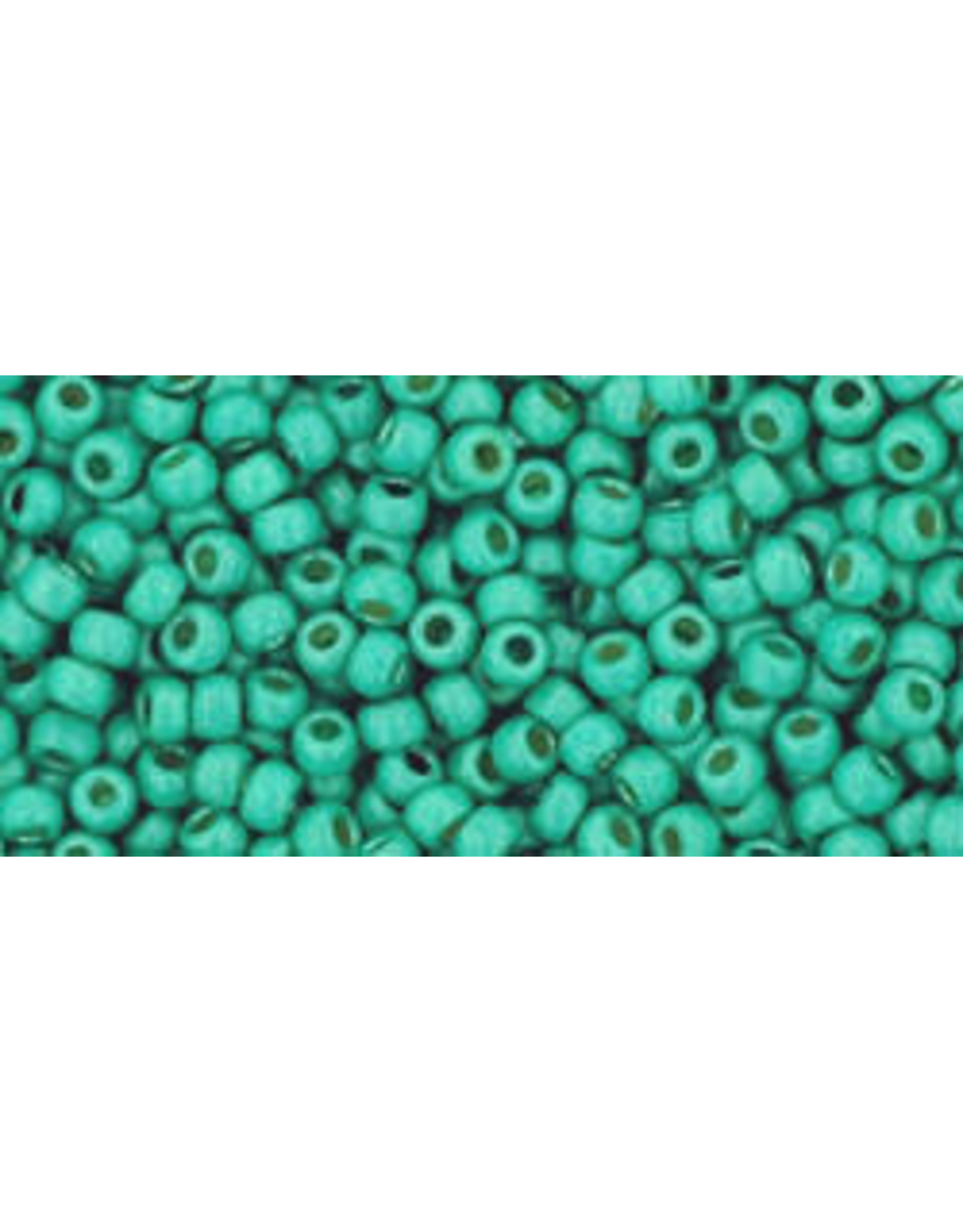 Toho pf561f 11  Round 6g Teal Green Metallic Matte