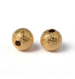 6mm Round Stardust   Gold x50