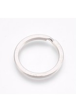 Key Ring 25mm Round Nickel x10