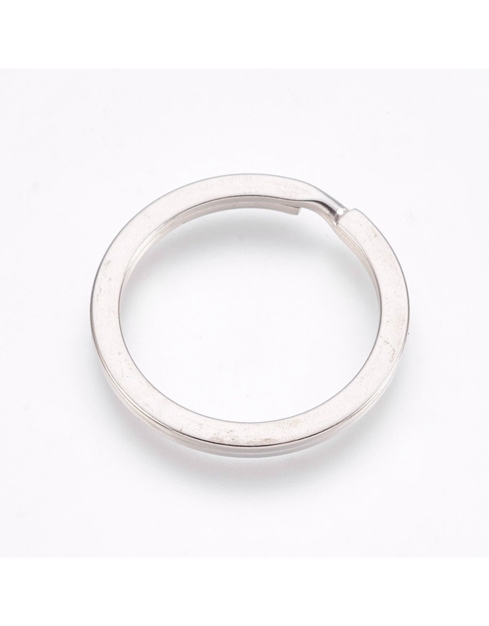 Key Ring 25mm Round Nickel x10