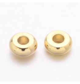 Spacer Bead 4x1.5mm Gold x100