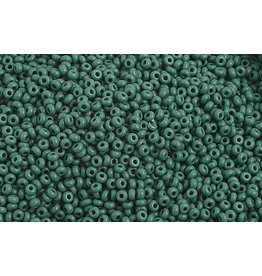 50g Czech Seed Bead 10/0 Opaque Dark Green (53270)