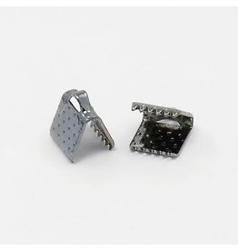 Ribbon End  8x8mm Gunmetal  x100