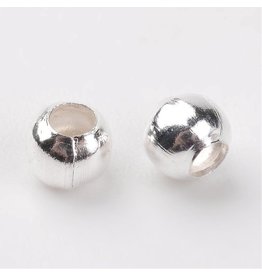 Spacer Bead Round 3mm  Silver  x100