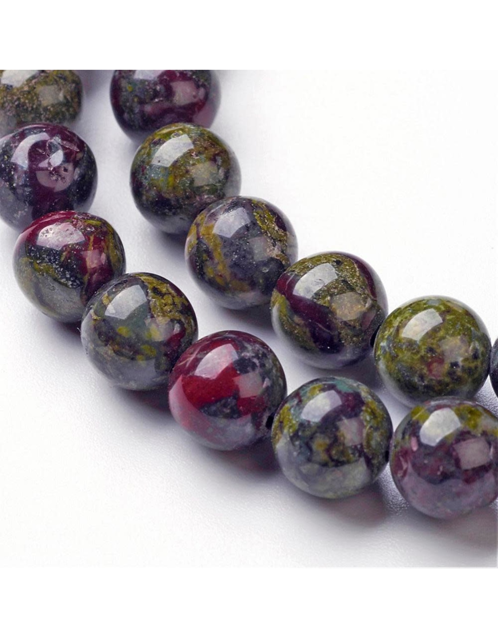 Dragon Blood Jasper 8mm  15" Strand