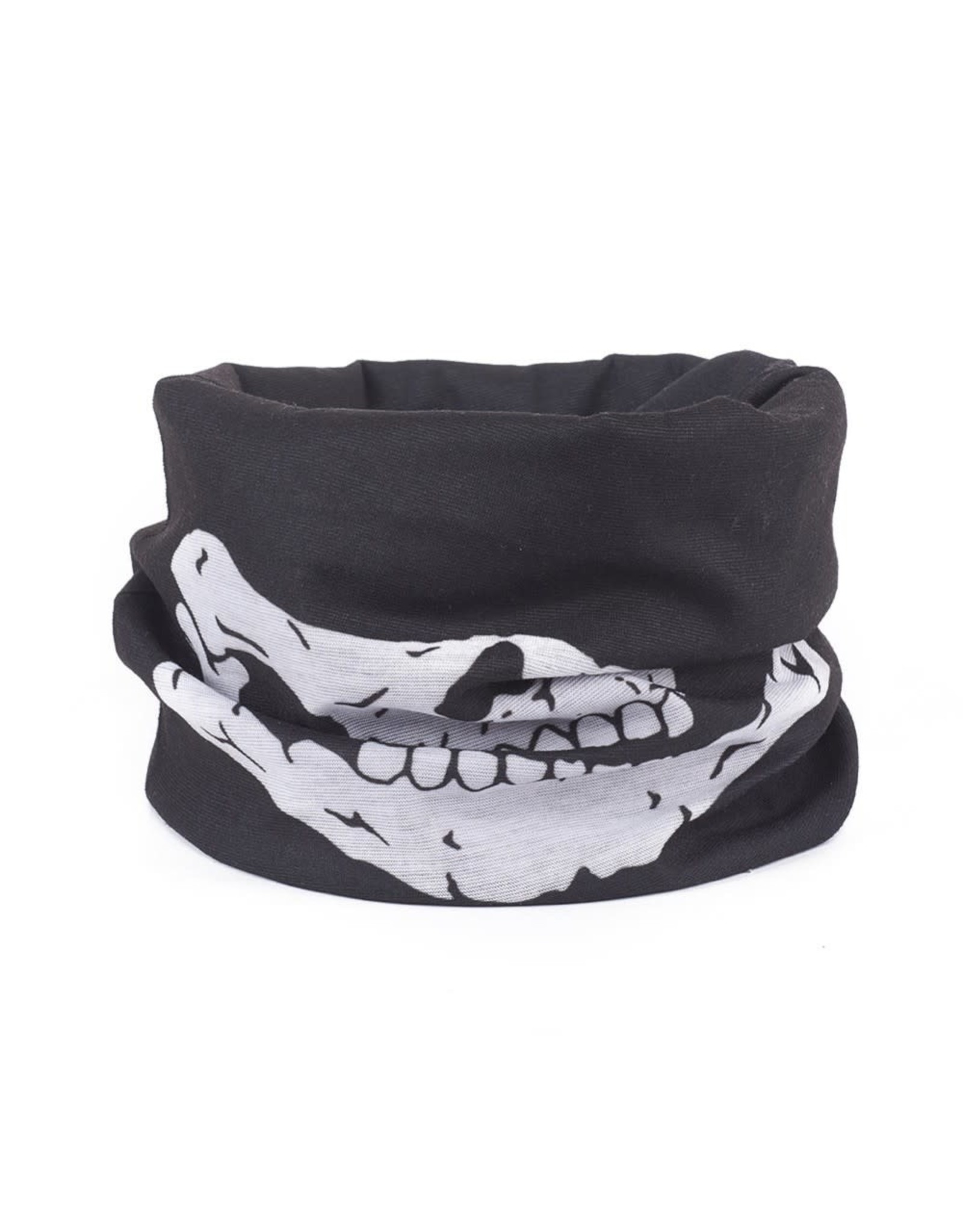 Headband Bandana 24x48cm Black/White Skull Face