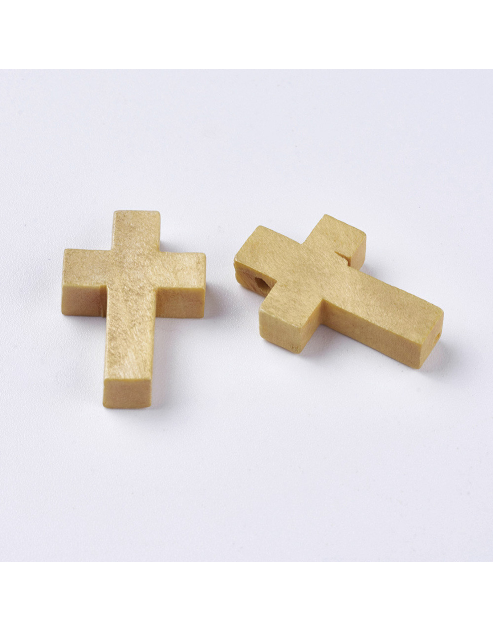 Cross 22x14mm Light Wood  x10