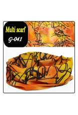 Headband Bandana 24x48cm Orange Yellow with BlackDesign