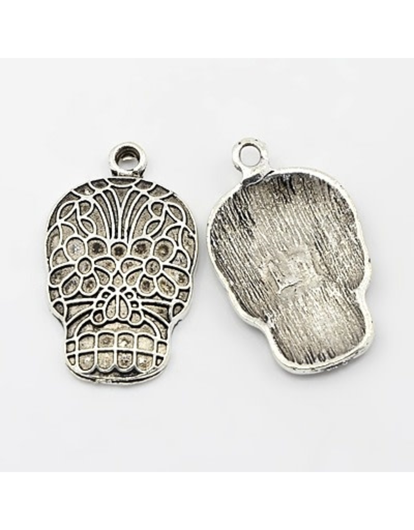 Sugar Skull  33x22mm Platinum x10 NF