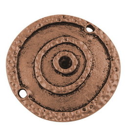 Round Shield Link Antique Copper 22mm x10