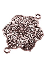 Flower Link (1to1) 41x37mm Antique Copper x5 NF