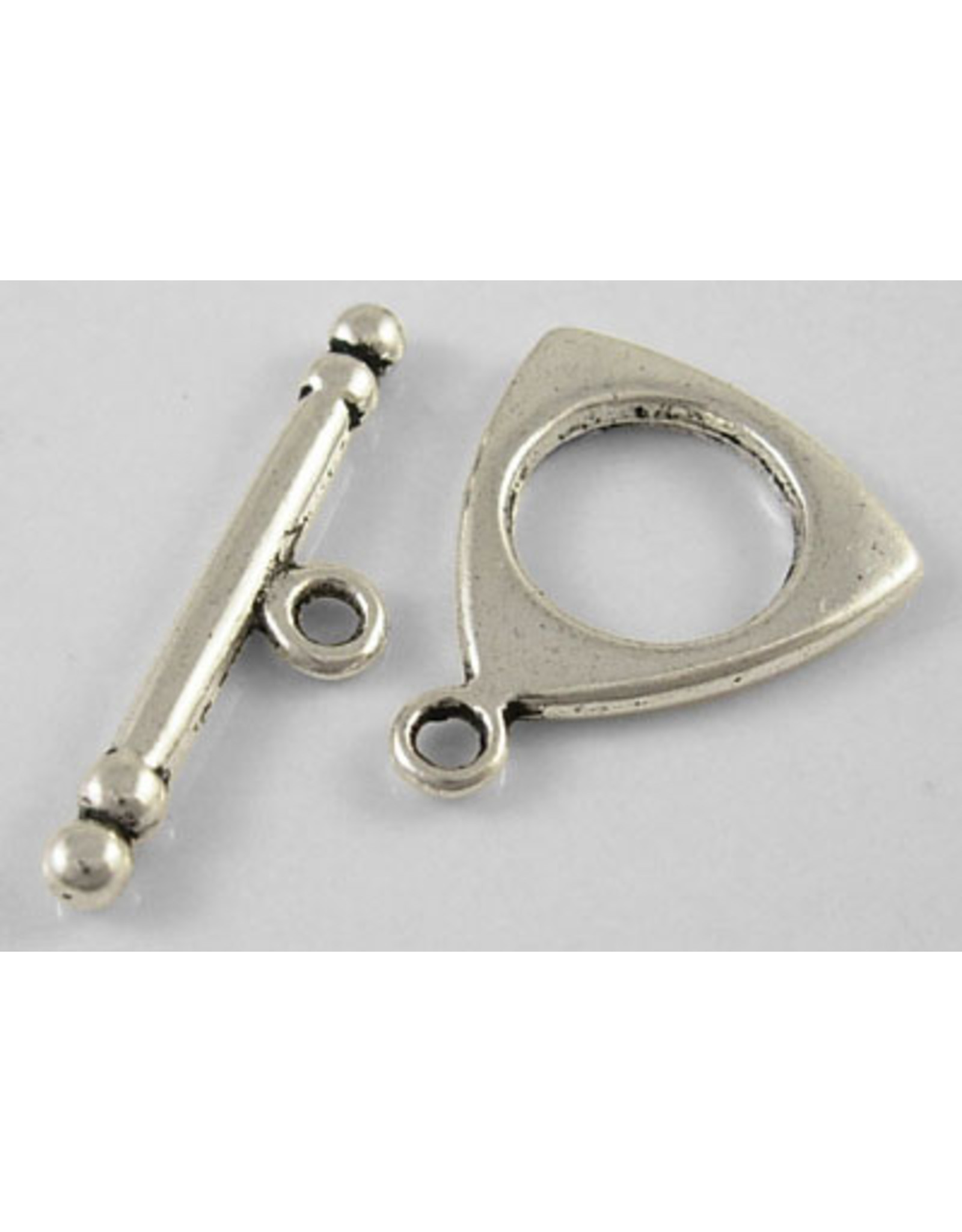 Toggle Clasp Triangle 19mm Antique Silver  NF  x10