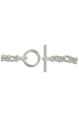 Toggle Clasp 12mm Round with 3mm Crimp Ends Nickel  NF  x10