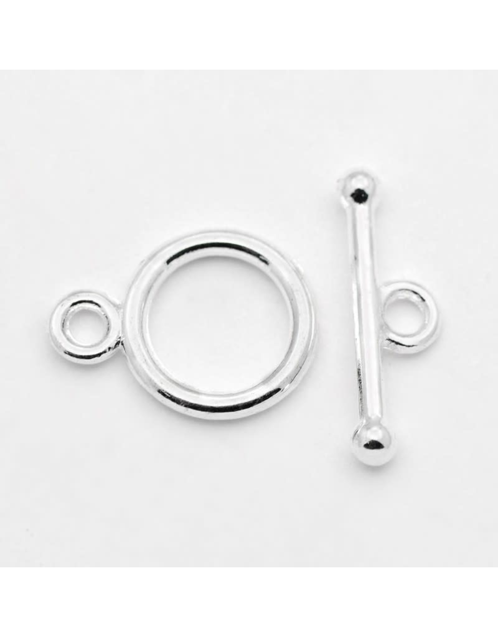 Toggle Clasp Round 10mm Silver  NF  x10