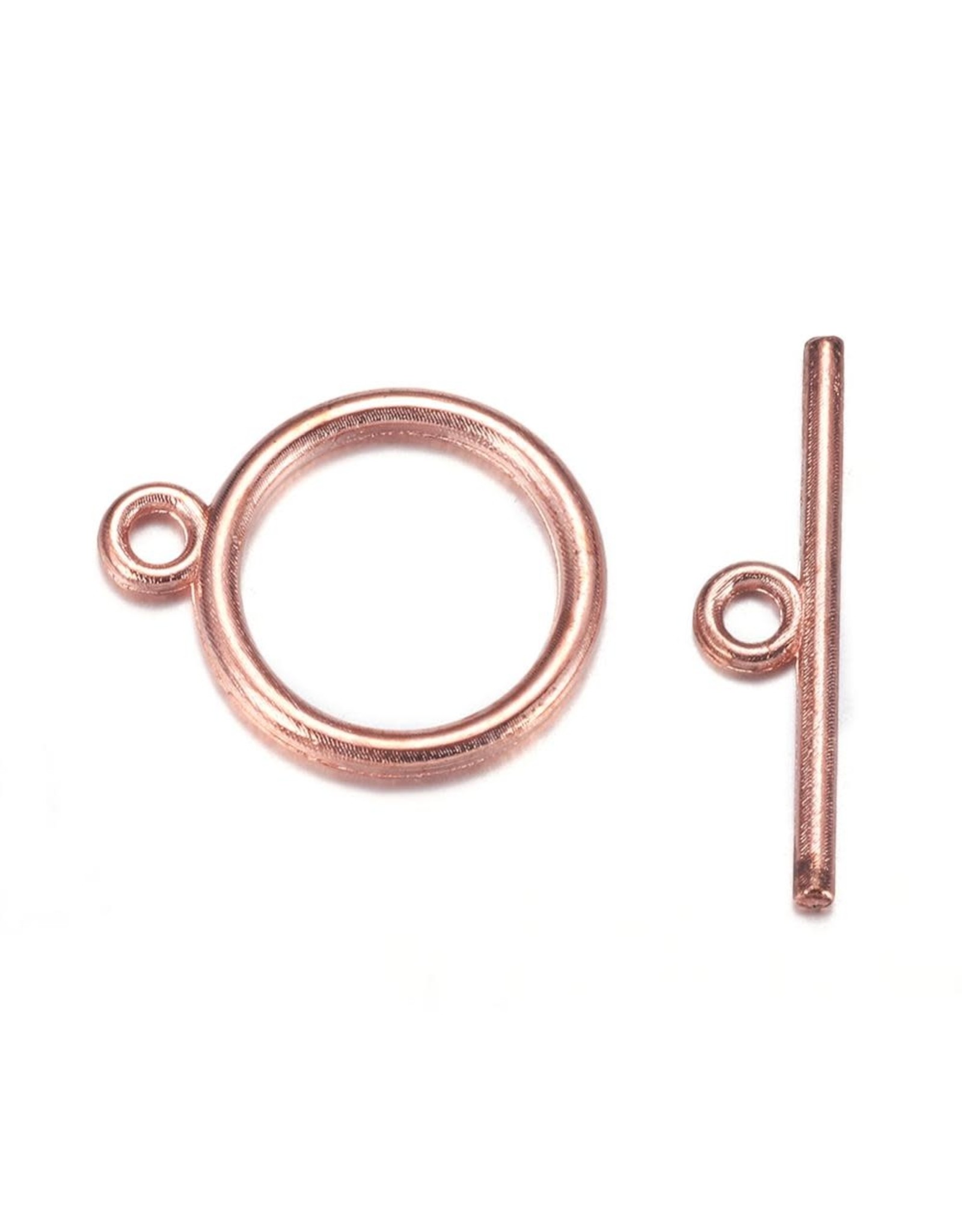 Toggle Clasp Round 15mm Rose Gold  NF  x10