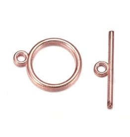 Toggle Clasp Round 15mm Rose Gold  NF  x10