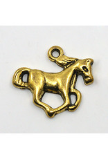 Horse Charm 20x15mm Antique Gold x10