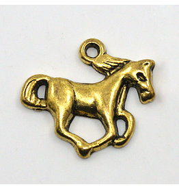 Horse Charm 20x15mm Antique Gold x10